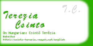 terezia csinto business card